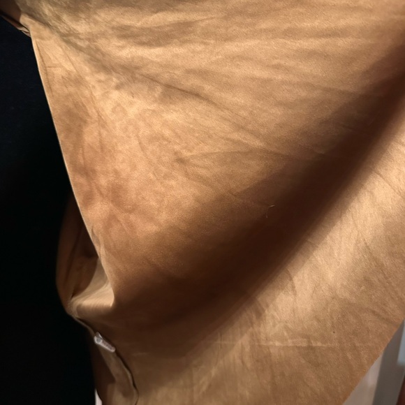 Women's Open-Front Draped Jacket - Camel - Picture 6 of 9